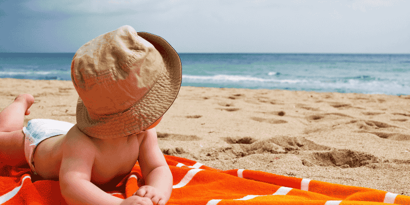 Zonnebrand voor baby