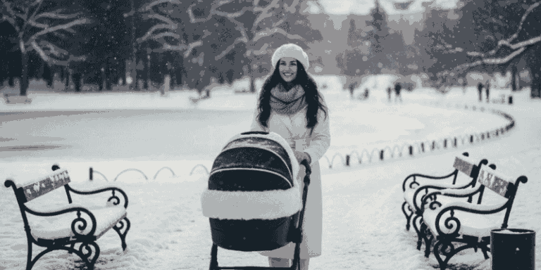kinderwagen in de winter